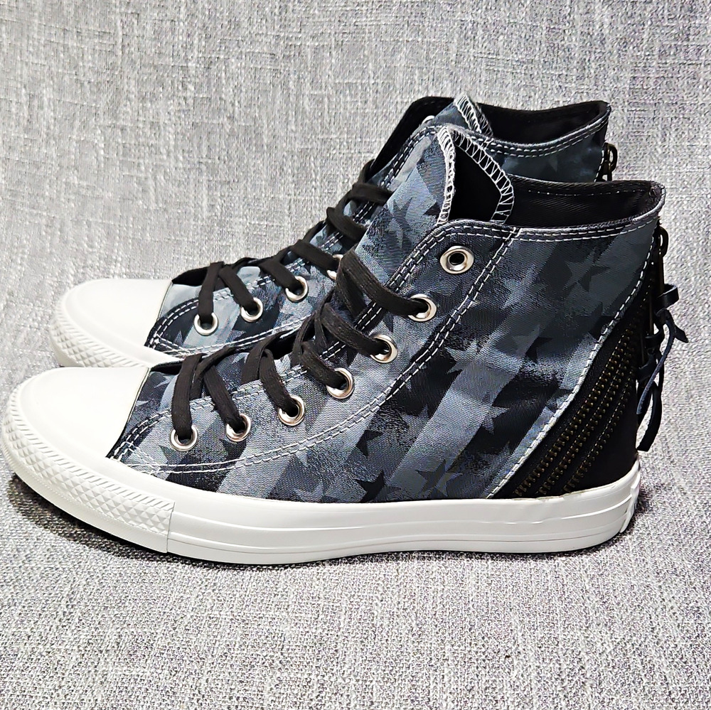 2015 Converse Chuck Taylor Tri Zip High Top Stormwind Grey Stars Women's 7 NEW